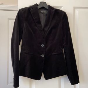 Ann Taylor Black Velvet Blazer, size 0